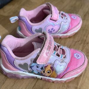 Paw Patrol Pink and Purple Kids light up Sneakers
